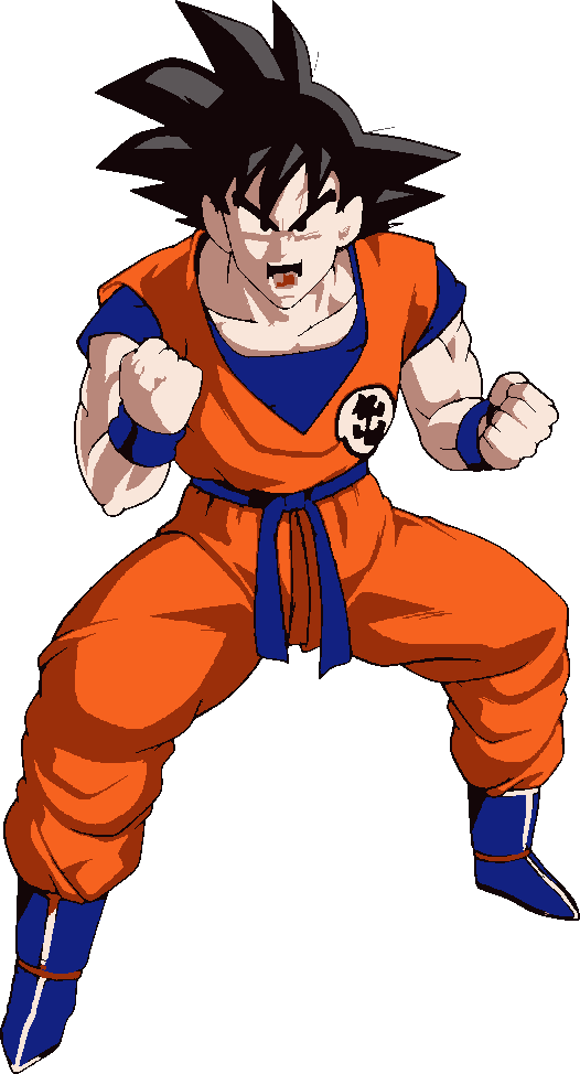 Goku stencil, painted in 7 colors