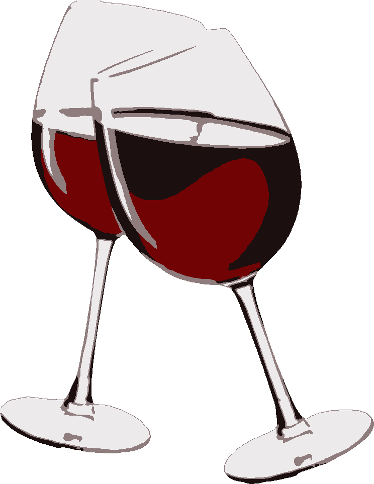 Red Wine stencil, painted in 4 colors