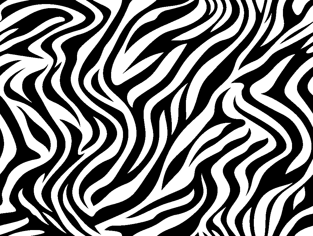 Zebra Pattern stencil, painted as a single layer