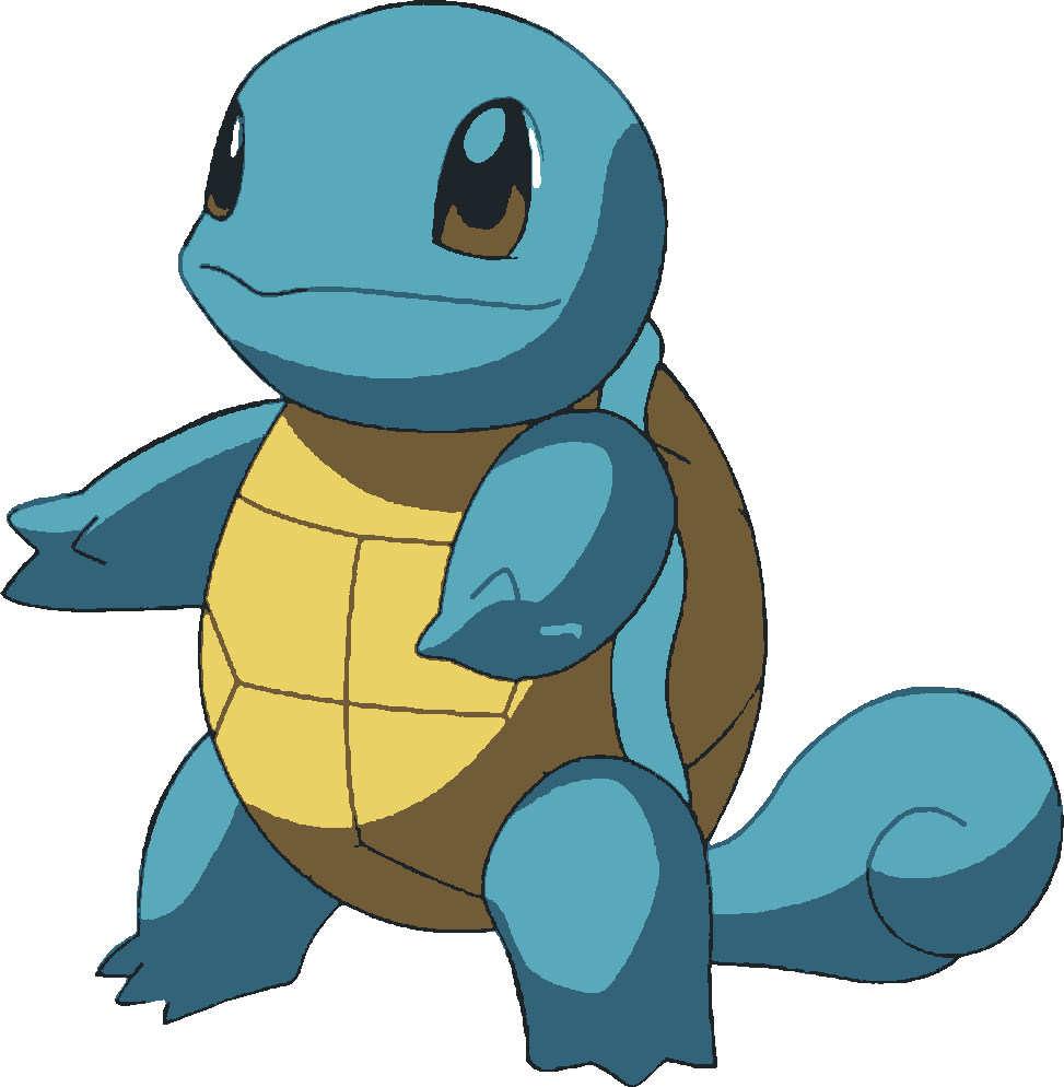 Squirtle stencil, painted in 5 colors