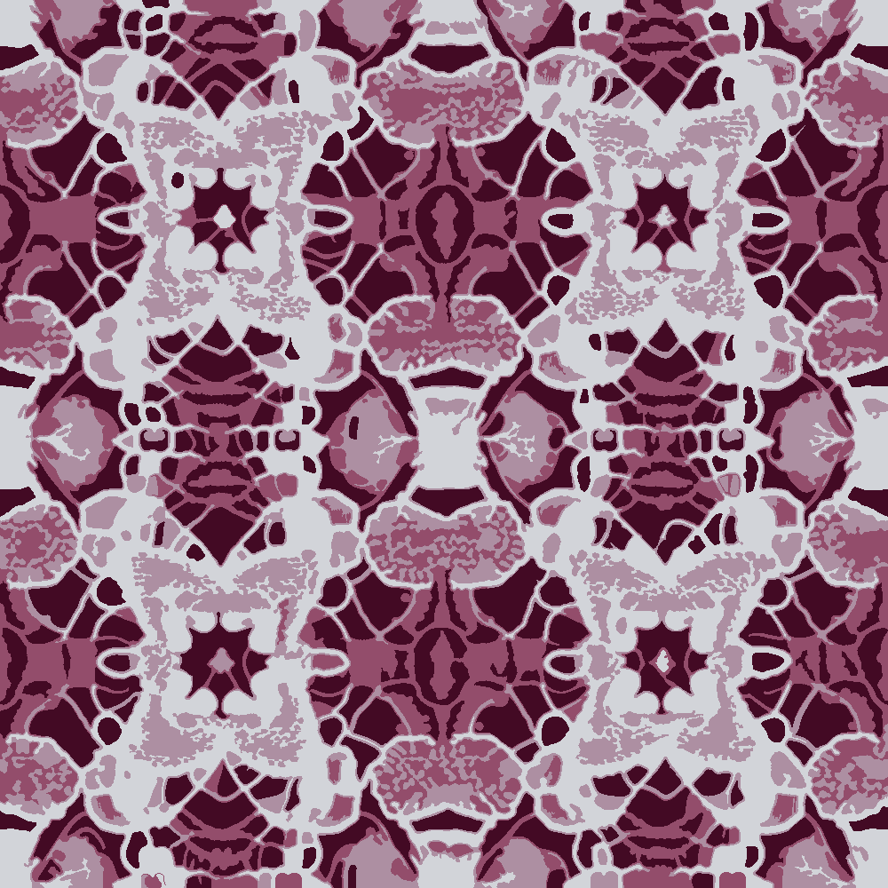 Antique Lace stencil, painted in 4 colors