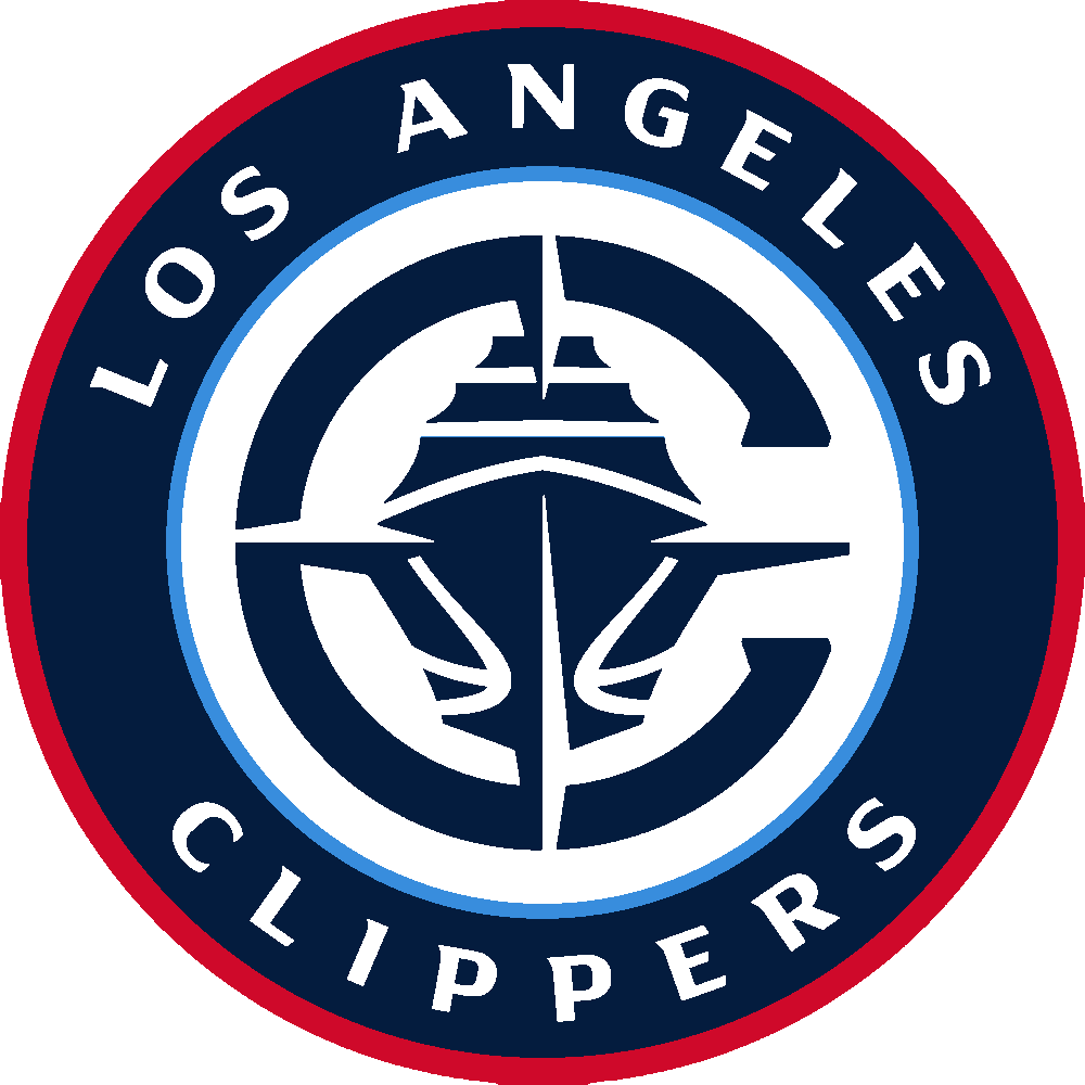 LA Clippers stencil, painted in 4 colors