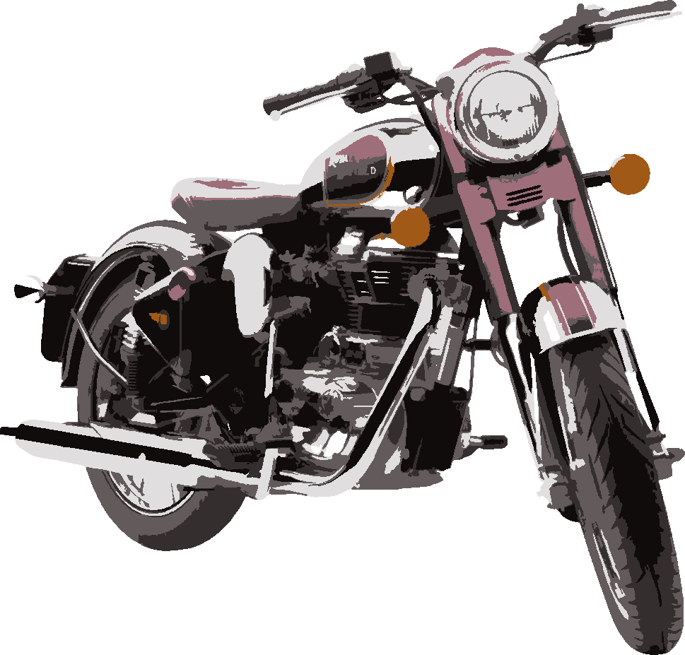 Royal Enfield stencil, painted in 6 colors