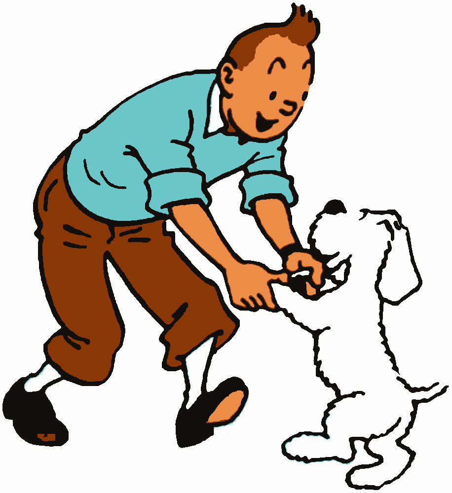 Tintin stencil, painted in 5 colors