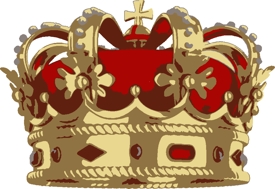 Crown of Bavaria stencil, painted in 5 colors