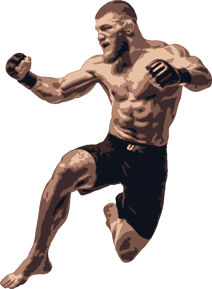 Khabib Nurmagomedov stencil, painted in 5 colors
