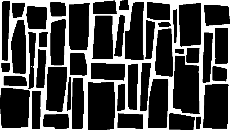 Blocks stencil, painted as a single layer