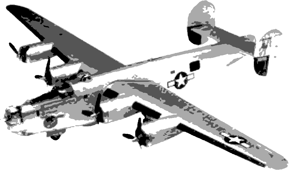 B-24 stencil, painted in 4 grays