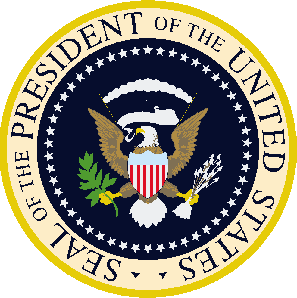 Seal of the President of the United States stencil, painted in 9 colors