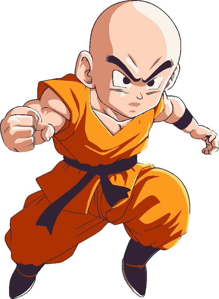 Krillin stencil, painted in 8 colors