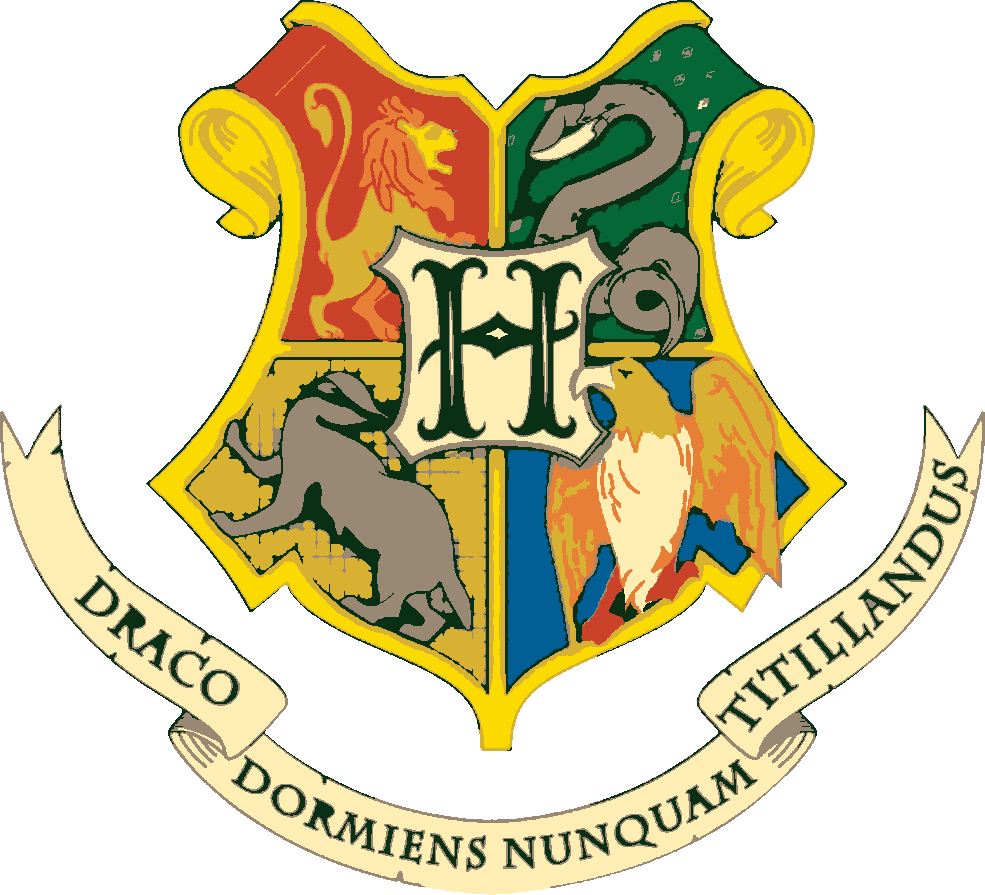 Hogwarts stencil, painted in 9 colors