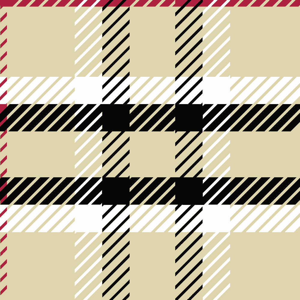 Burberry Plaid stencil, painted in 4 colors