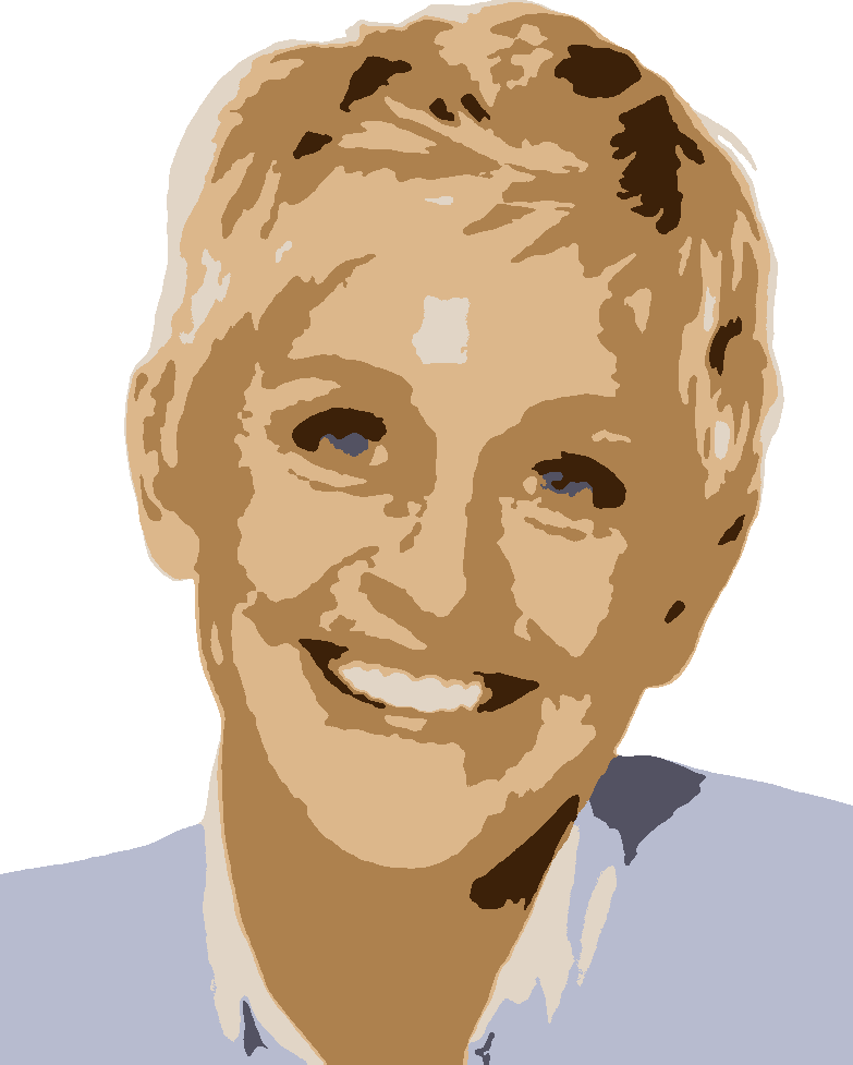 Ellen stencil, painted in 6 colors