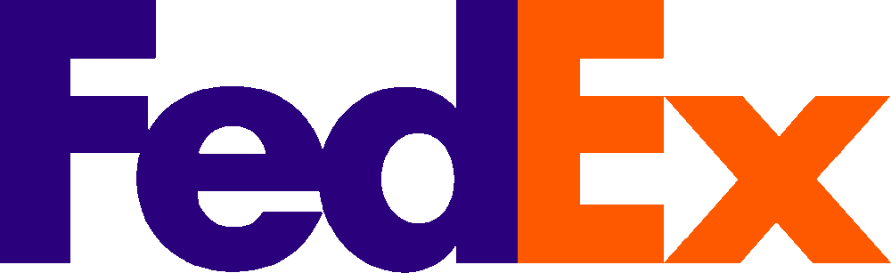 Fed Ex Logo stencil, painted in 2 colors