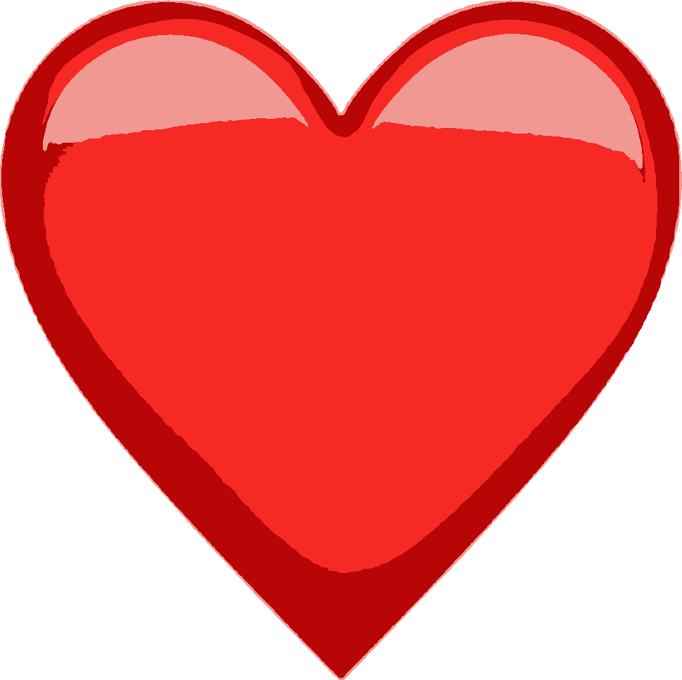 Heart Emoji stencil, painted in 3 colors