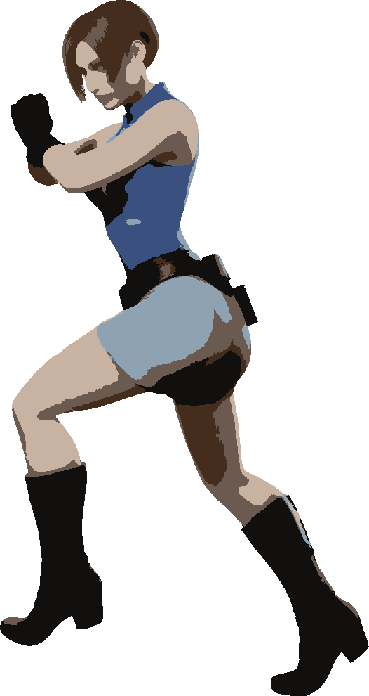 Jill Valentine stencil, painted in 6 colors