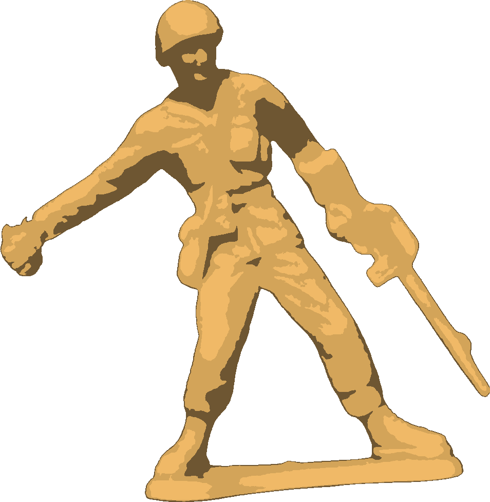 Grenadier stencil, painted in 3 colors