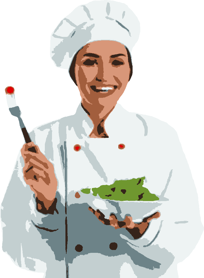 Chef stencil, painted in 8 colors