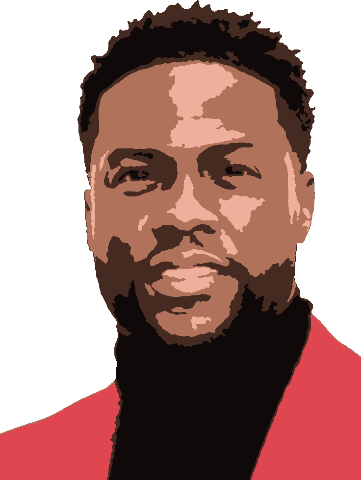 Kevin Hart stencil, painted in 5 colors