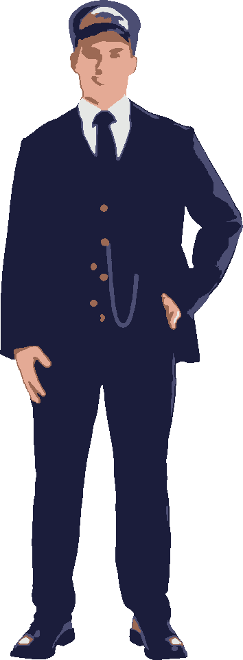 Conductor stencil, painted in 5 colors