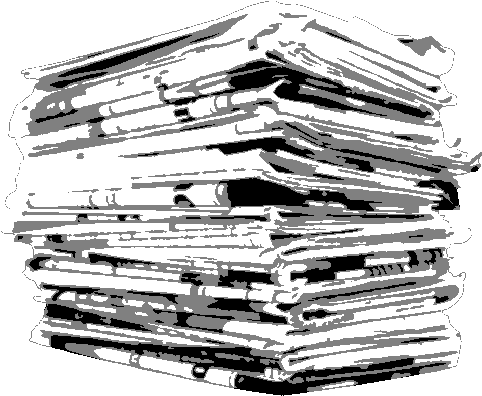 Recyclable Paper stencil, painted in 3 grays