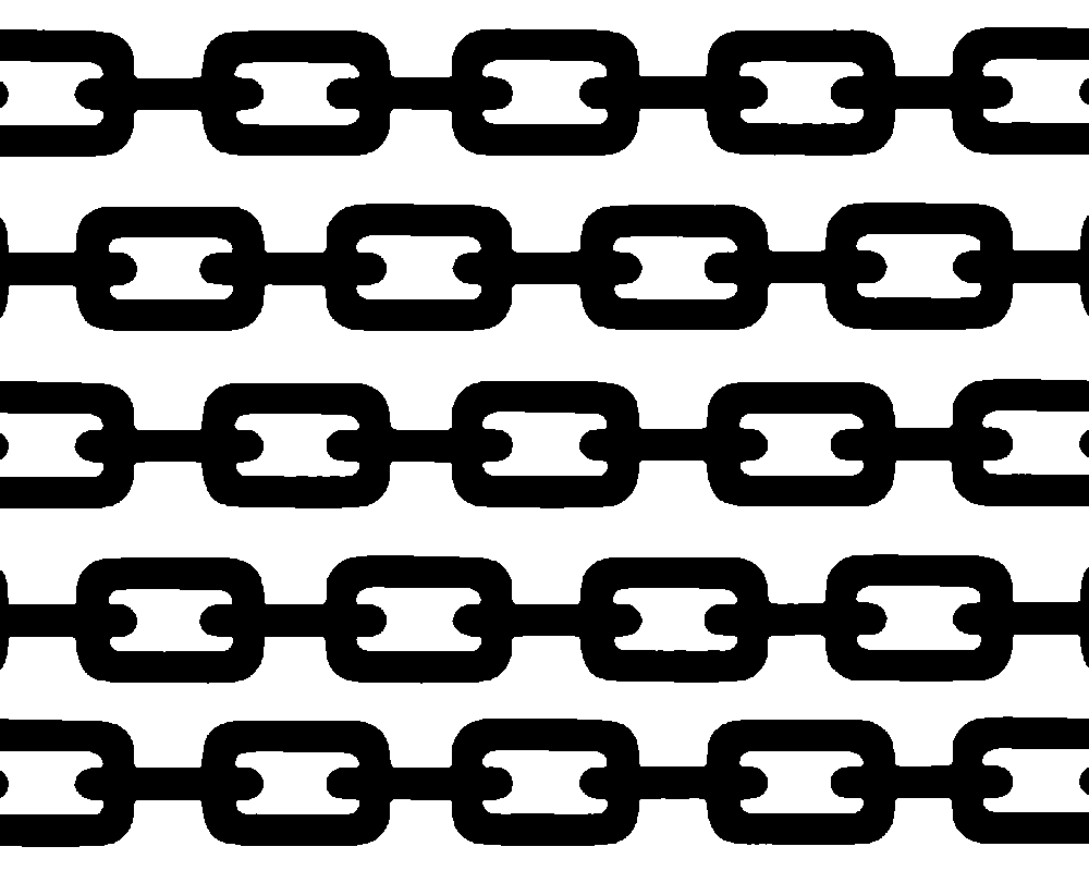 Chains stencil, painted as a single layer