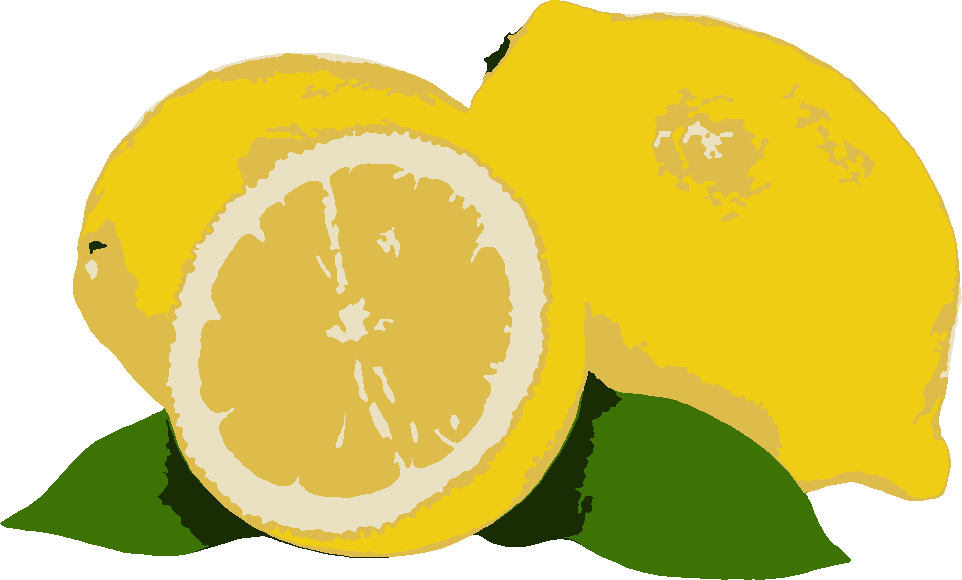 Lemons stencil, painted in 5 colors