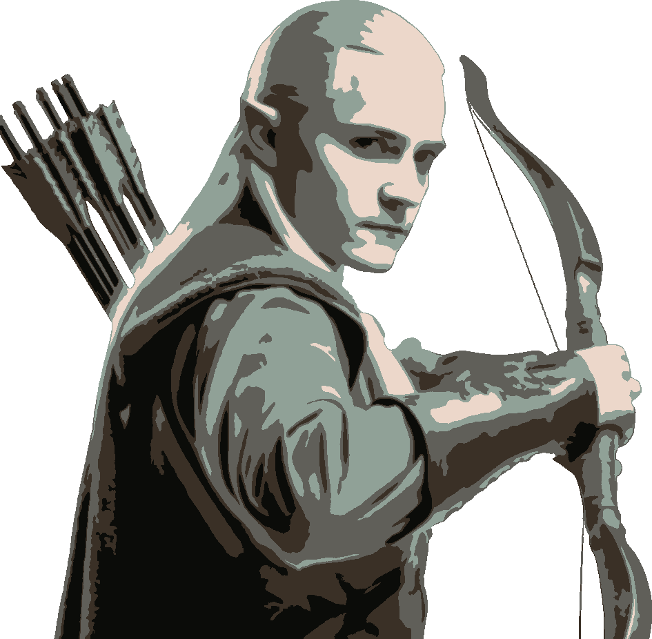 Legolas stencil, painted in 5 colors