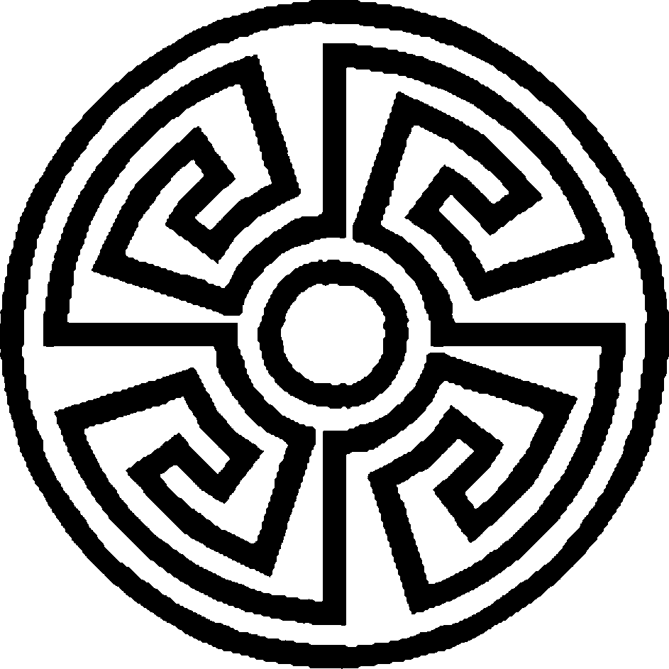 Greek Key Coffee stencil, painted as a single layer