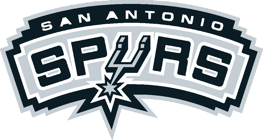 San Antonio Spurs stencil, painted in 3 colors
