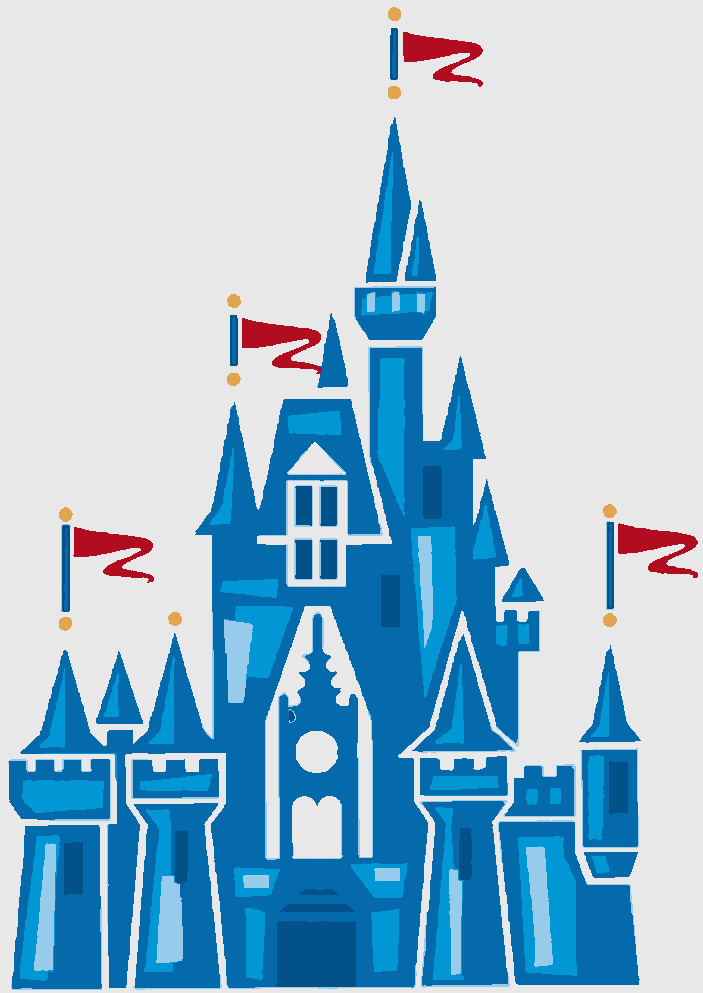 Cinderella Castle stencil, painted in 7 colors