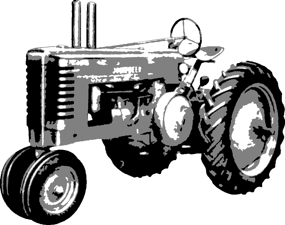 John Deere Model A stencil, painted in 3 grays
