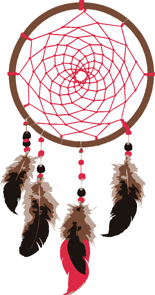 Dreamcatcher stencil, painted in 4 colors