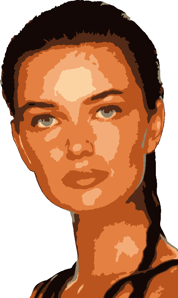 Paulina Porizkova stencil, painted in 7 colors