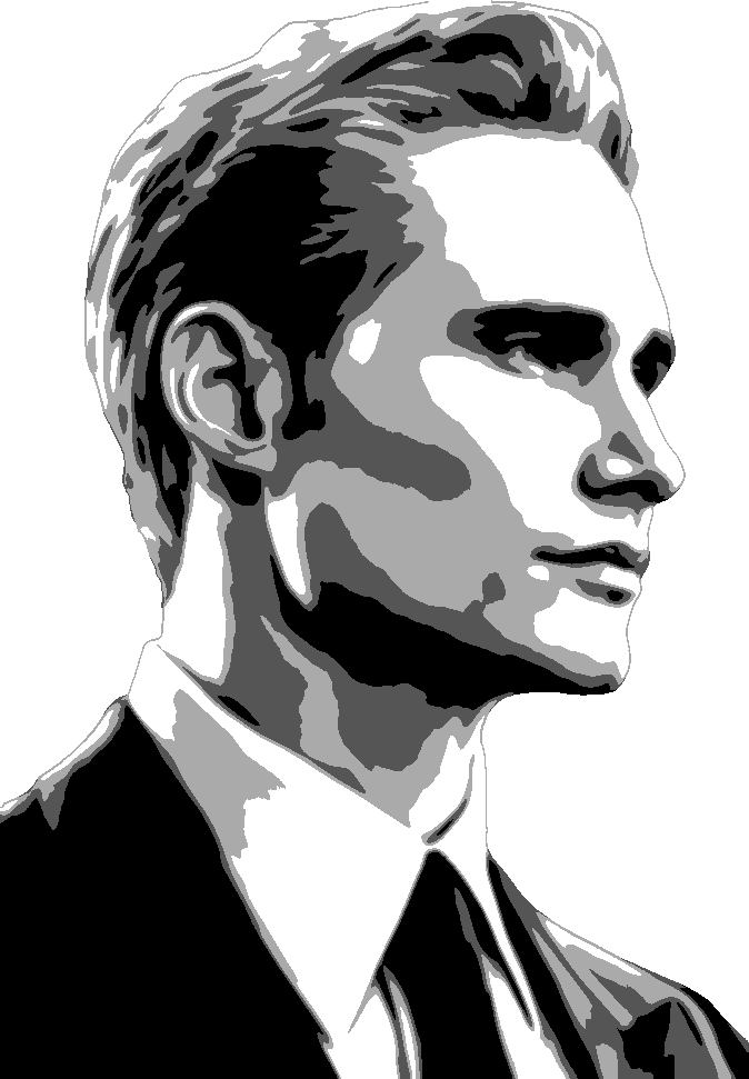 Carlisle Cullen stencil, painted in 4 grays