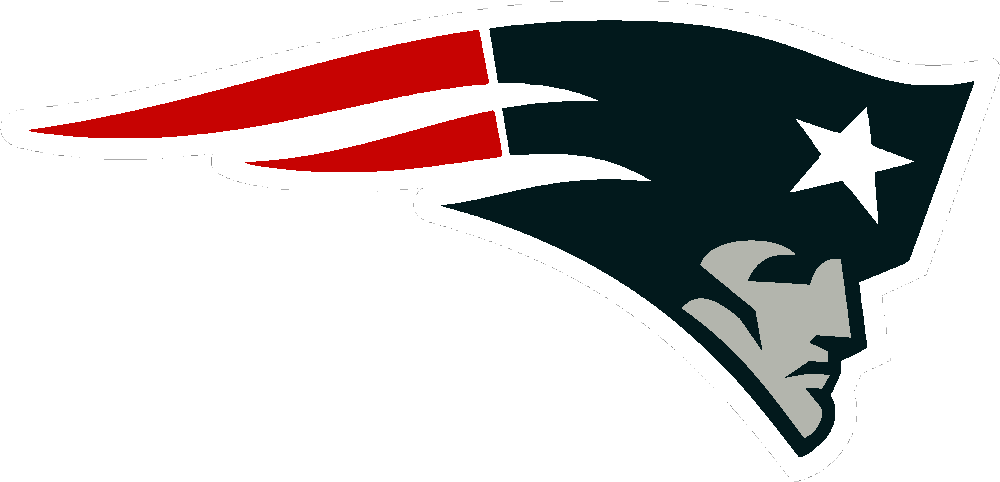 New England Patriots stencil, painted in 4 colors
