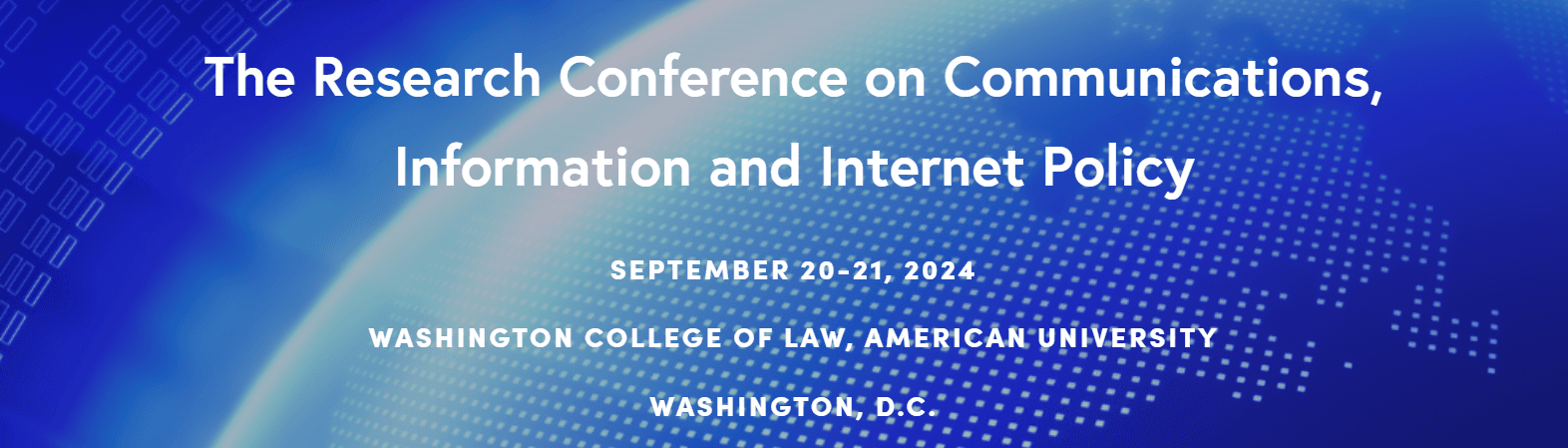 TPRC52, Research Conference on Communications, Information and Internet Policy Banner Image