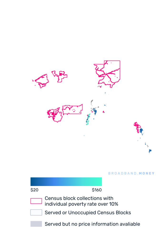 Alaska broadband investment pricing and competition map