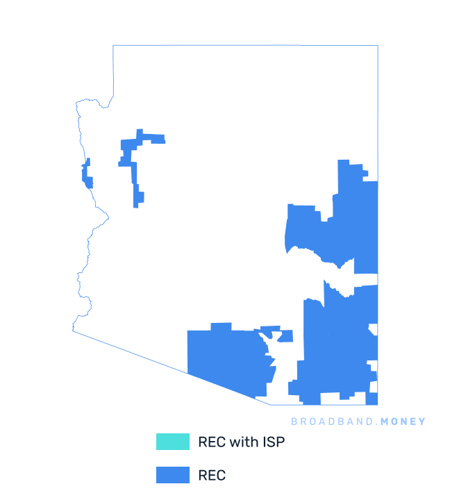 Arizona broadband investment map REC coverage