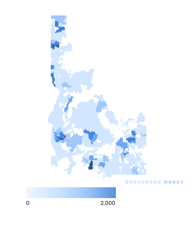 Idaho broadband investment map business establishments