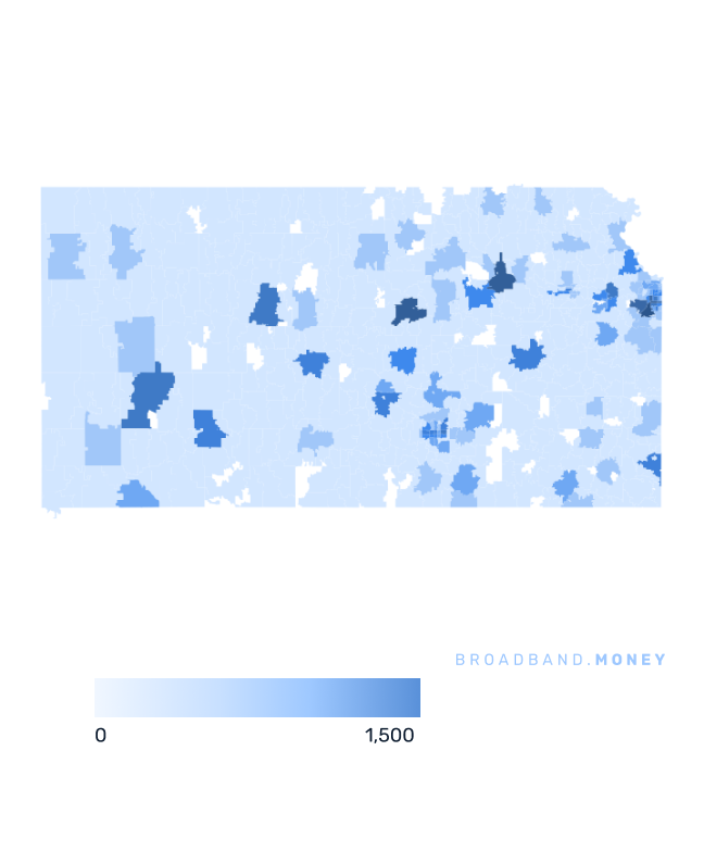 Kansas broadband investment map business establishments