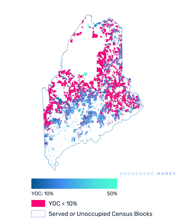Maine broadband investment map yield on cost