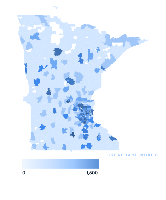 Minnesota broadband investment map business establishments