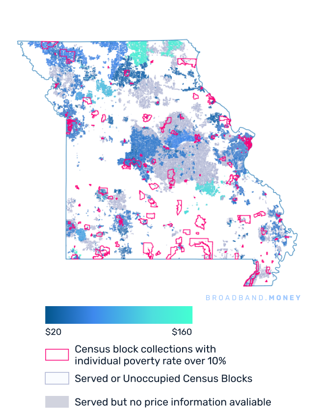 Missouri broadband investment map yield on cost