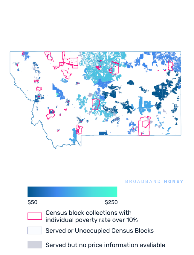 Montana broadband investment map price and competition