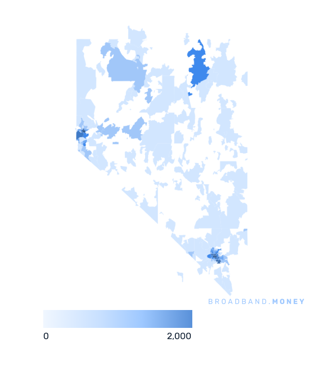 Nevada broadband investment map business establishments