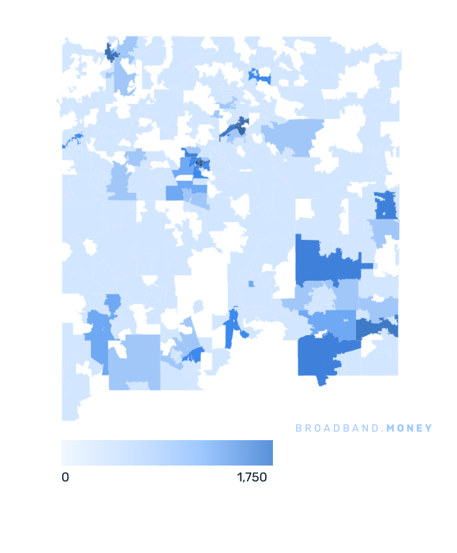 New Mexico broadband investment map business establishments