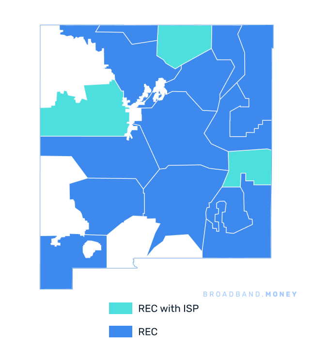 New Mexico broadband investment map REC coverage