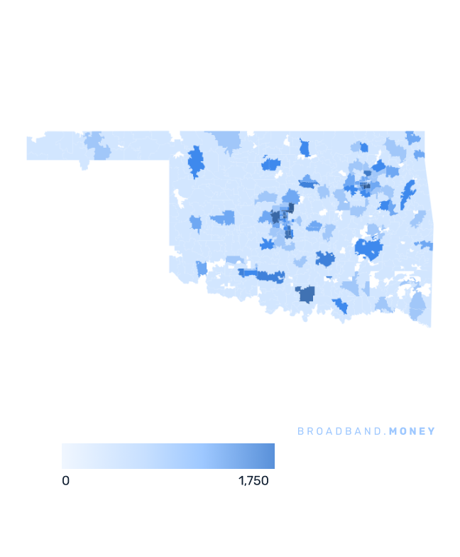 Oklahoma broadband investment map business establishments