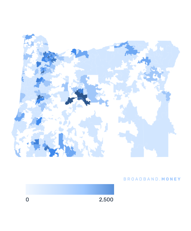 Oregon broadband investment map business establishments